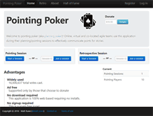 Tablet Screenshot of pointingpoker.com